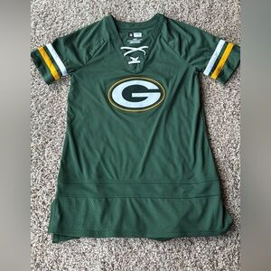 NFL Women's Green Lace-Up Jersey